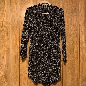 GAP | Black & White Triangle Long Sleeve Dress